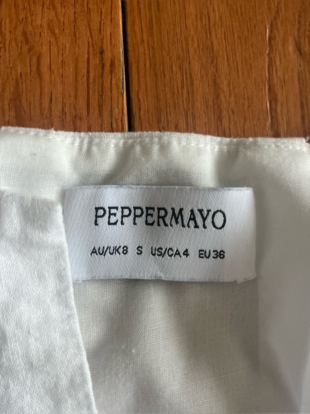 Peppermayo White Tie Front Mini Dress - Size 4 - Picture 2 of 6